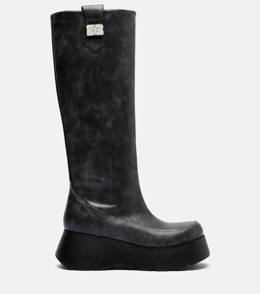 Ganni Kat platform knee-high boots