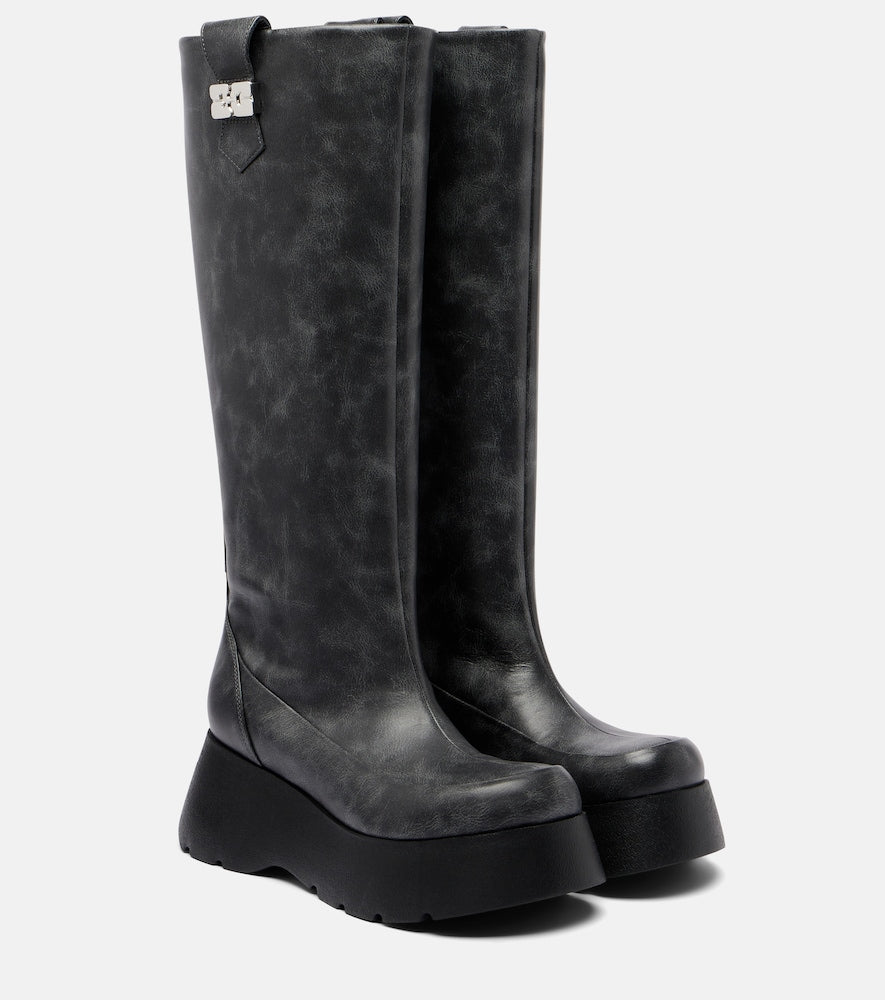 Ganni Kat platform knee-high boots