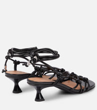 Ganni Knots faux leather sandals