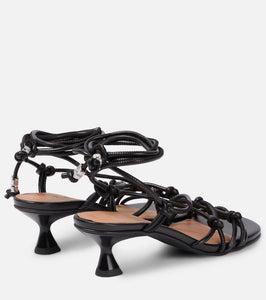 Ganni Knots faux leather sandals