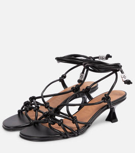 Ganni Knots faux leather sandals