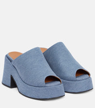 Ganni Platform denim mules
