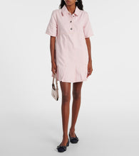 Ganni Pleated denim shirt dress