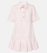 Ganni Pleated denim shirt dress. Ganni褶裥牛仔衬衫裙