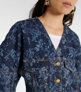 Ganni Printed denim jacket