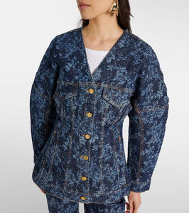 Ganni Printed denim jacket