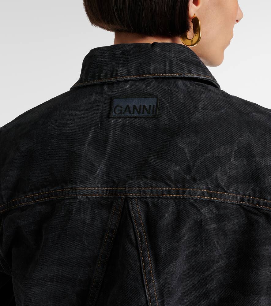 Ganni Printed denim jacket