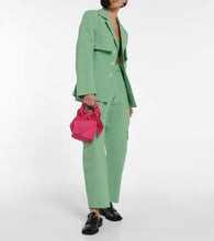 Ganni Single-breasted cotton canvas blazer