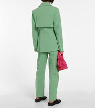 Ganni Single-breasted cotton canvas blazer