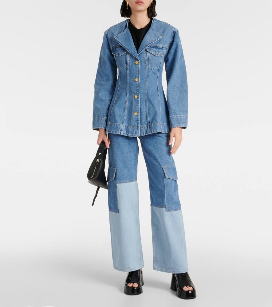 Ganni Single-breasted denim blazer