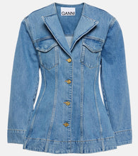 Ganni Single-breasted denim blazer