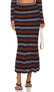 Ganni Sprayed Maxi Skirt in Red, Lavender - Jupe longue vaporisée Ganni en rouge, lavande - Ganni 红色、薰衣草色喷涂长裙 - Ganni Sprayd Maxirock in Rot, Lavendel - Ganni 스프레이드 맥시 스커트 - Gonna lunga Ganni spruzzata in rosso, lavanda