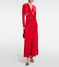 Ganni Velvet midi dress