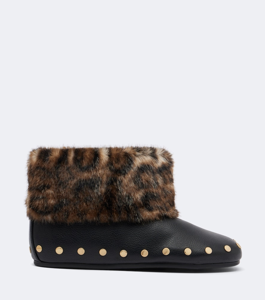 Ganni Jenny studded ankle boots in Black - Flat Boots