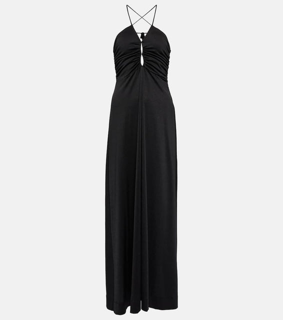 Ganni crêpe jersey maxi dress