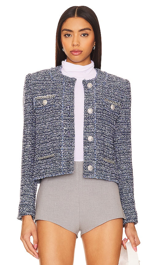 Generation Love Kristen Tweed Jacket in Blue