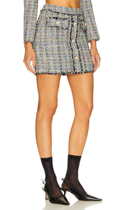 Generation Love Sandra Tweed Skirt in Black