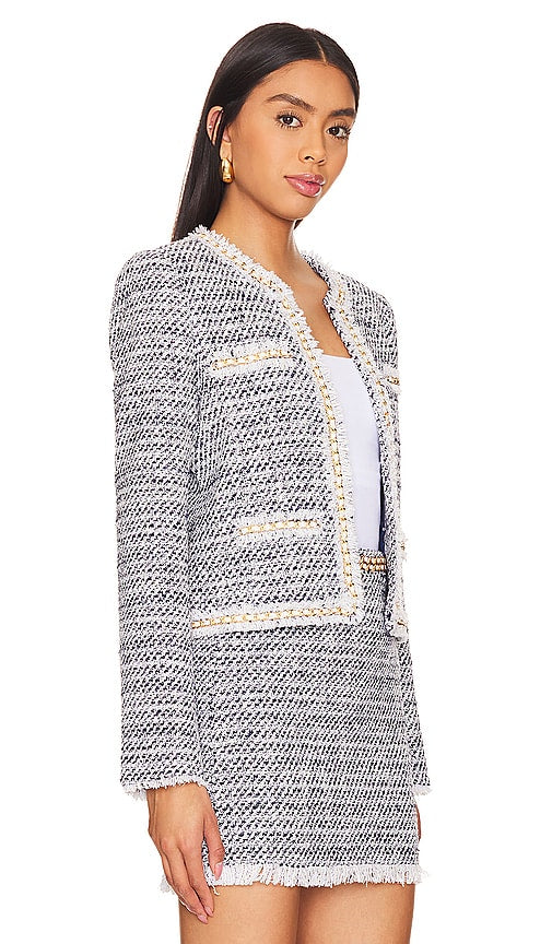 Generation Love Serena Tweed Jacket in Navy