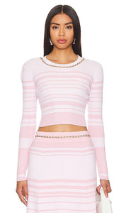 Generation Love Yesi Sweater in Rose - Pull Generation Love Yesi en rose - Generation Love Yesi 玫瑰色毛衣 - Generation Love Yesi Pullover in Rose - Generation Love Yesi 스웨터 - Maglione Generation Love Yesi in rosa