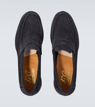 George Cleverley Cannes suede penny loafers