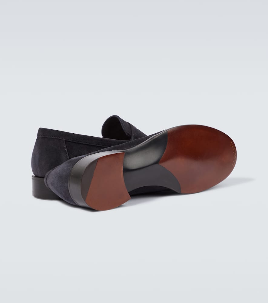 George Cleverley Cannes suede penny loafers