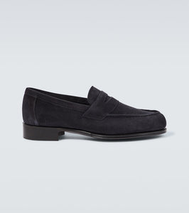 George Cleverley Cannes suede penny loafers