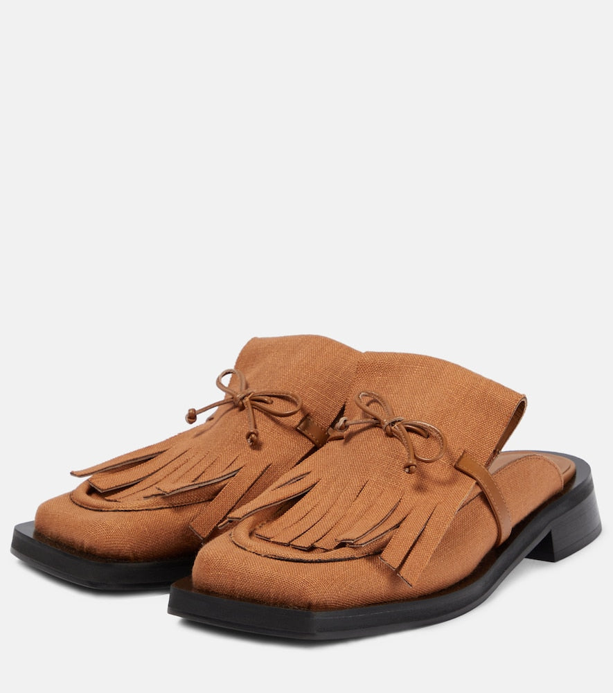 Gia Borghini GIA/RHW Rosie 40 linen slippers