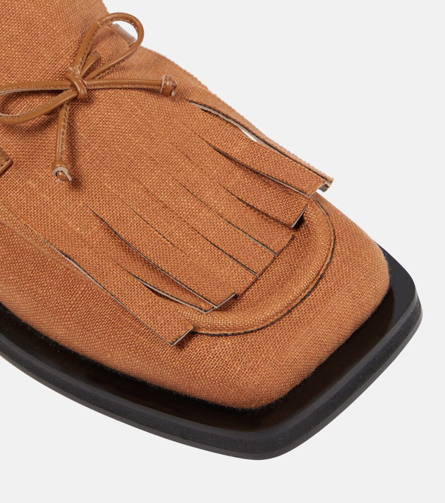 Gia Borghini GIA/RHW Rosie 40 linen slippers