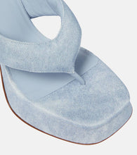 Gia Borghini Gia 17 Uni denim platform thong sandals