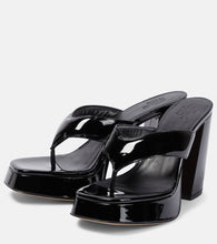 Gia Borghini Gia 17 patent leather platform thong sandals