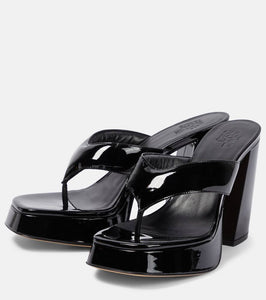Gia Borghini Gia 17 patent leather platform thong sandals