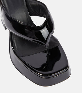 Gia Borghini Gia 17 patent leather platform thong sandals