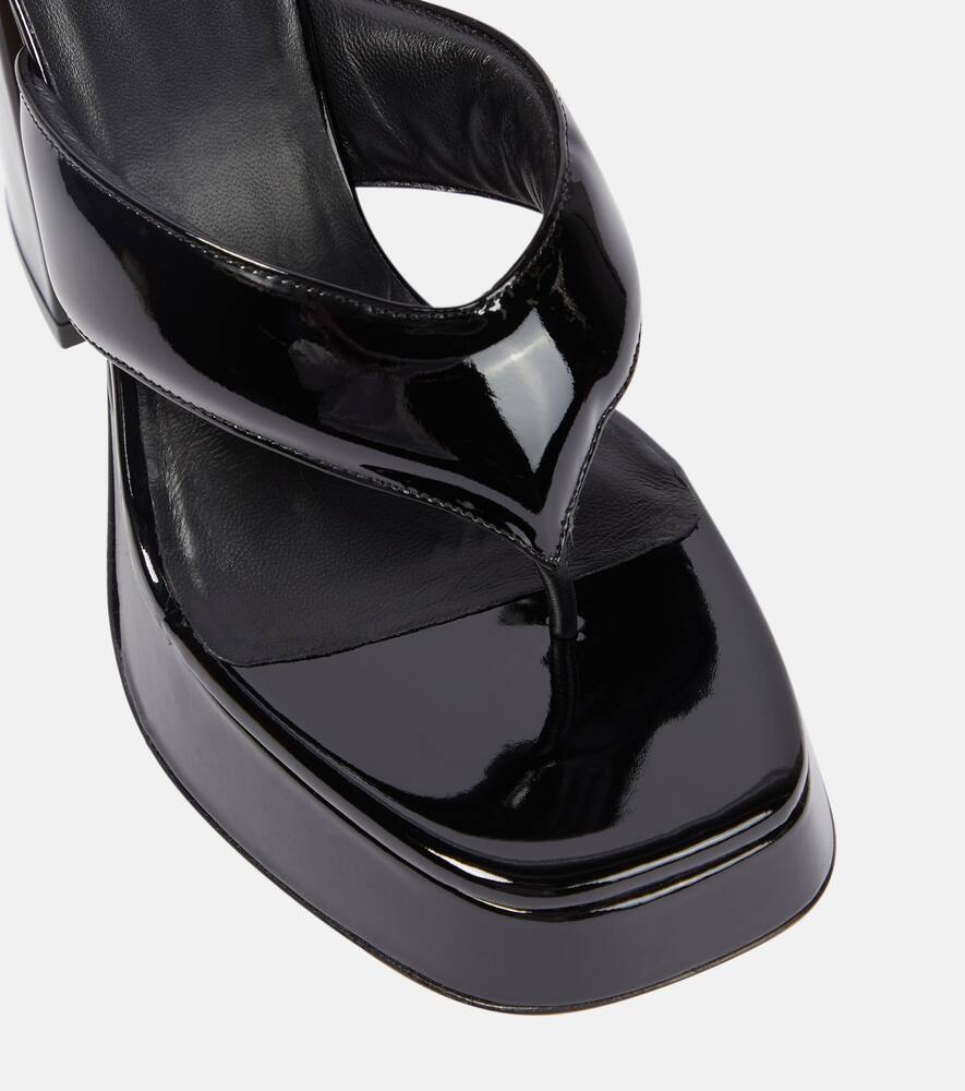 Gia Borghini Gia 17 patent leather platform thong sandals