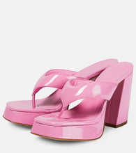 Gia Borghini Patent leather platform sandals