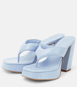 Gia Borghini Patent leather platform sandals