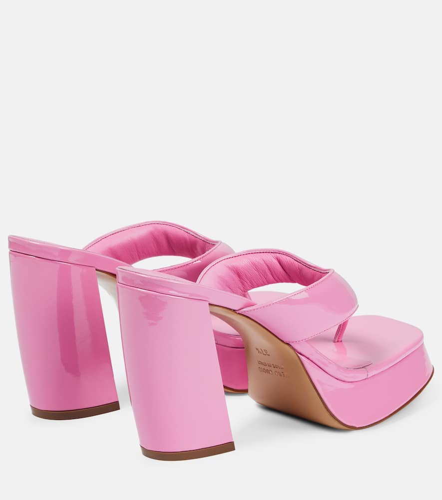 Gia Borghini Patent leather platform sandals