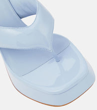 Gia Borghini Patent leather platform sandals