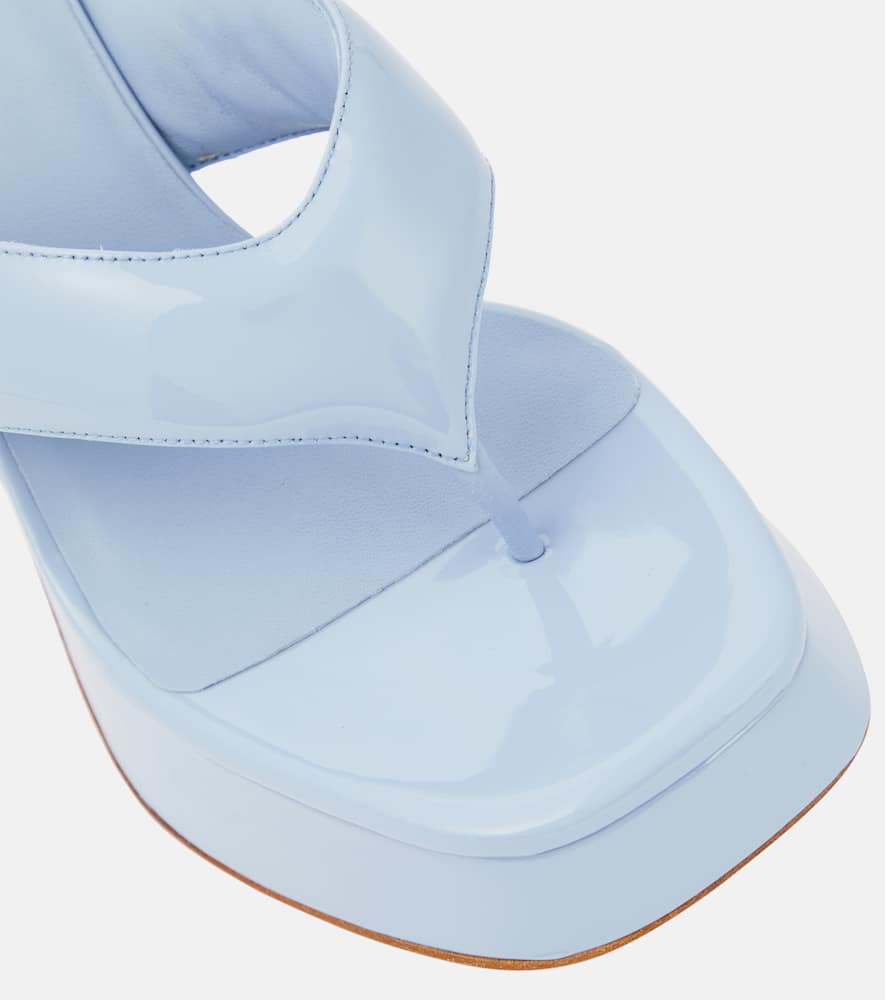 Gia Borghini Patent leather platform sandals