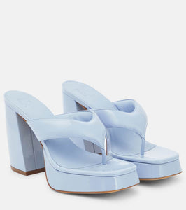 Gia Borghini Patent leather platform sandals