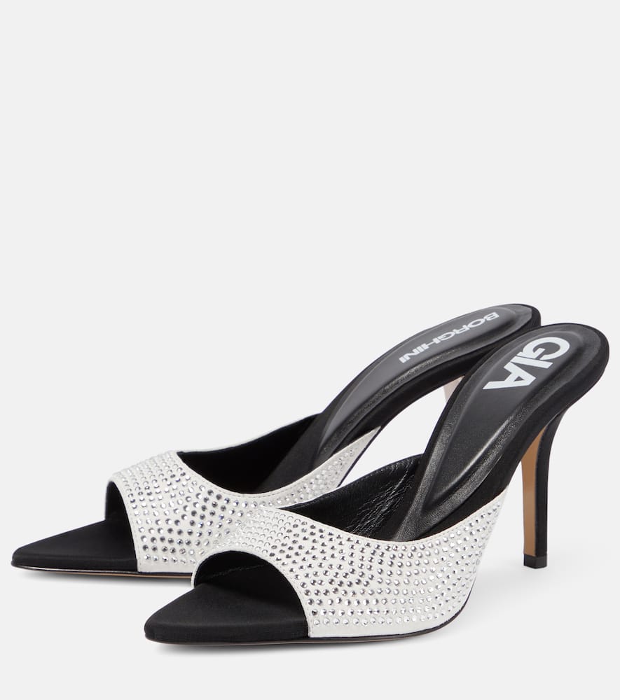 Gia Borghini Perni 04 Uni embellished leather mules