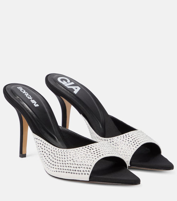 Gia Borghini Perni 04 Uni embellished leather mules