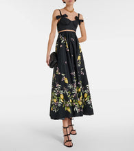 Giambattista Valli Bow-detail printed poplin gown