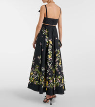 Giambattista Valli Bow-detail printed poplin gown