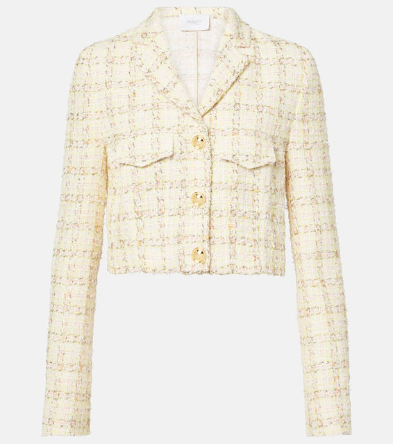 Giambattista Valli Checked cotton-blend jacket