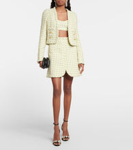 Giambattista Valli Checked tweed cropped jacket