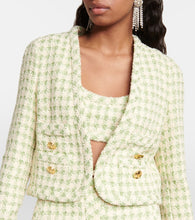 Giambattista Valli Checked tweed cropped jacket