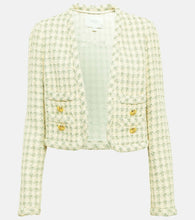 Giambattista Valli Checked tweed cropped jacket