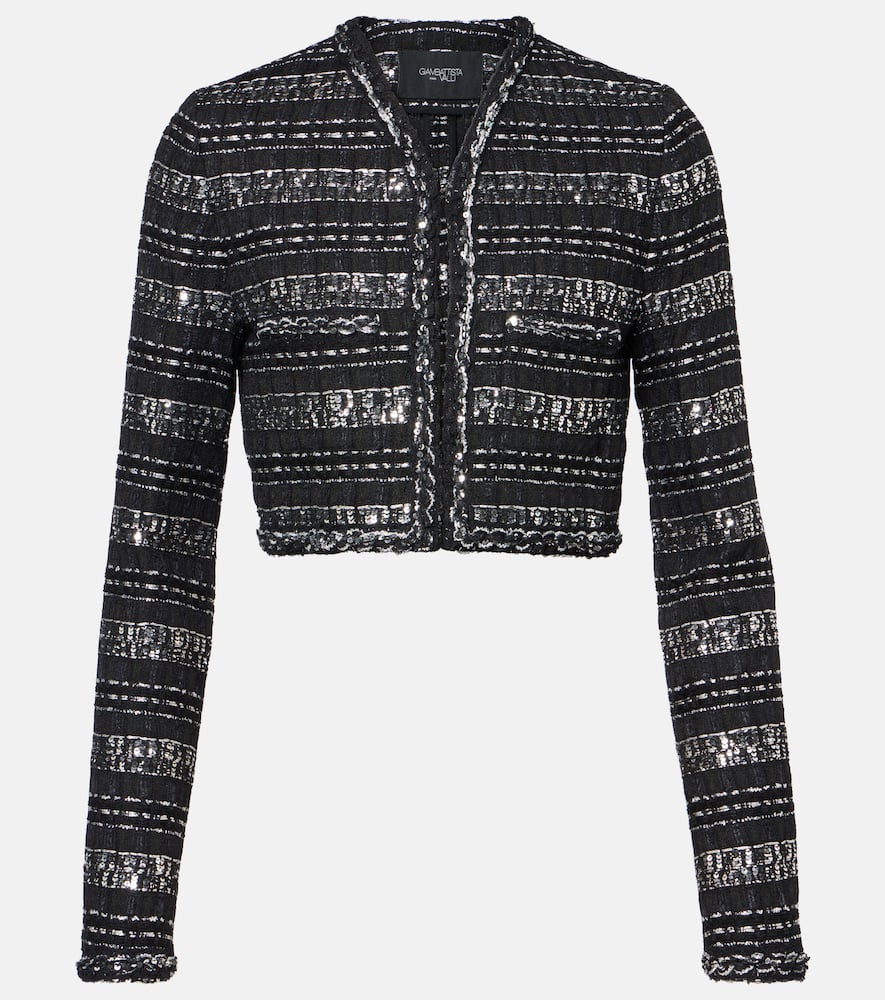 Giambattista Valli Cropped lam√É¬© jacket