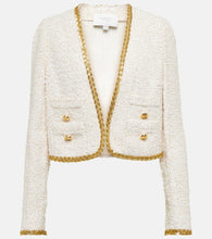 Giambattista Valli Embellished boucl√É¬© cropped jacket