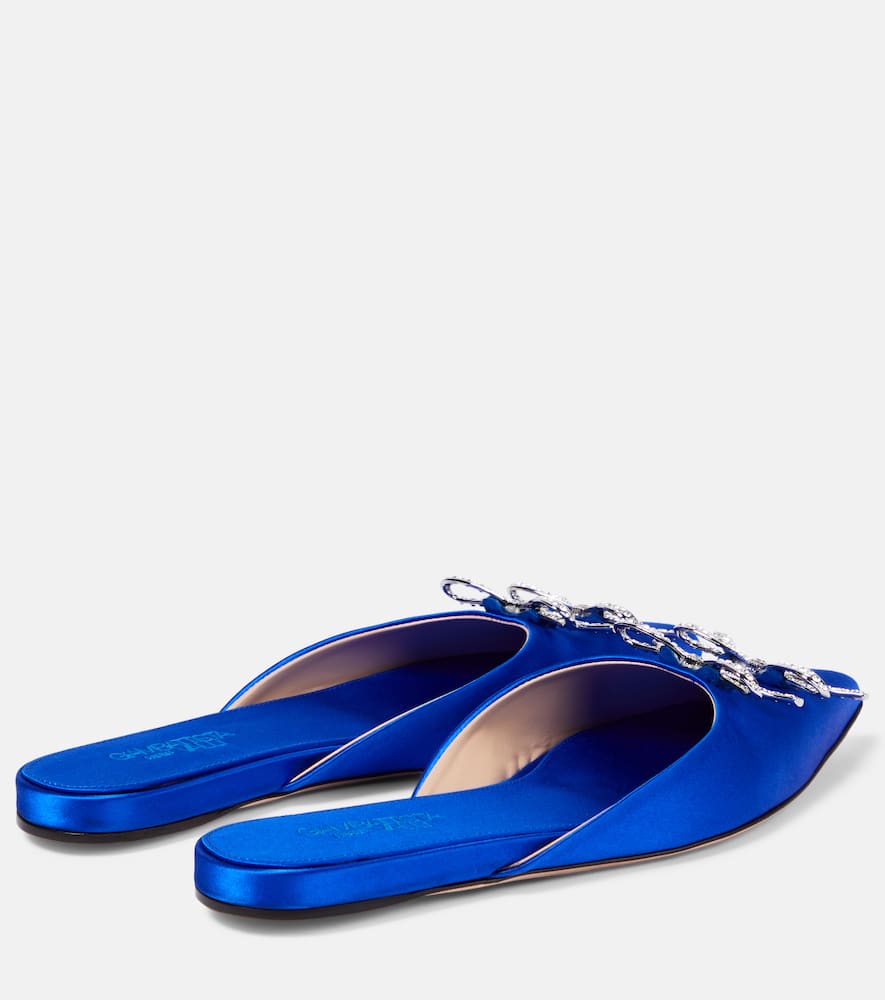 Giambattista Valli Embellished satin mules